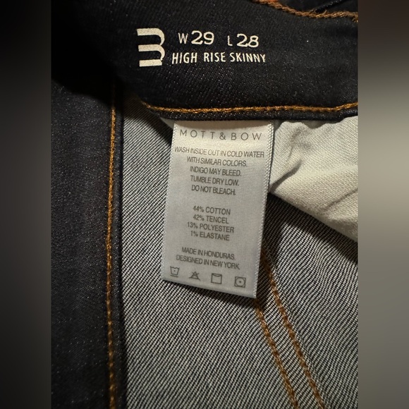 Mott & Bow high rise Jane skinny jeans 29x28 - Picture 5 of 5